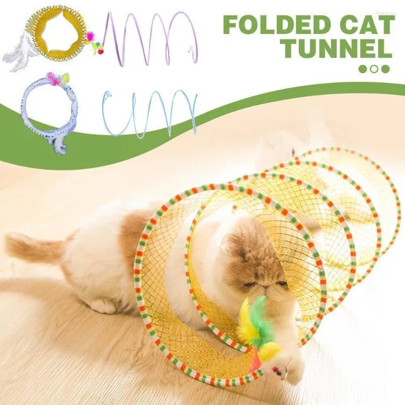 Chat Jouets Animaux Souris Forme Boules Pliable Chaton Jouer Simulation Bâton Fournitures Tunnel Drôle Accesso Y1V3