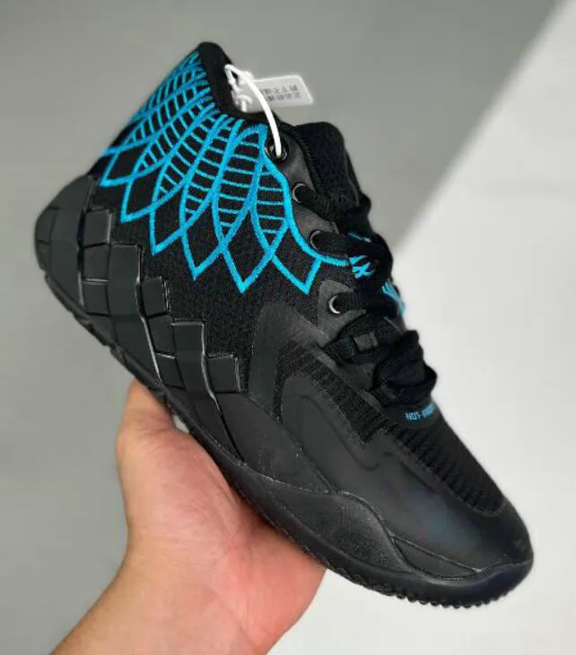 LaMelo Ball Queen City Red All Black Running Shoes For Kids And Men MB01 MB1 Rick Morty Grade