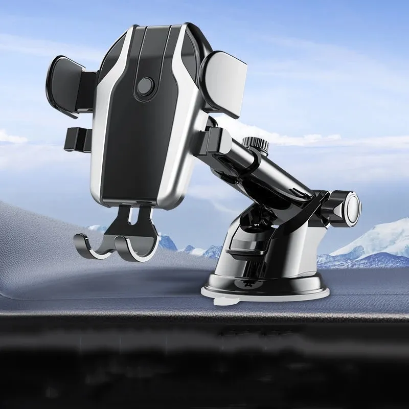 Support de téléphone de voiture par gravité ventouse support universel réglable support dans le support GPS de voiture pour iPhone 12 Pro Max Xiaomi