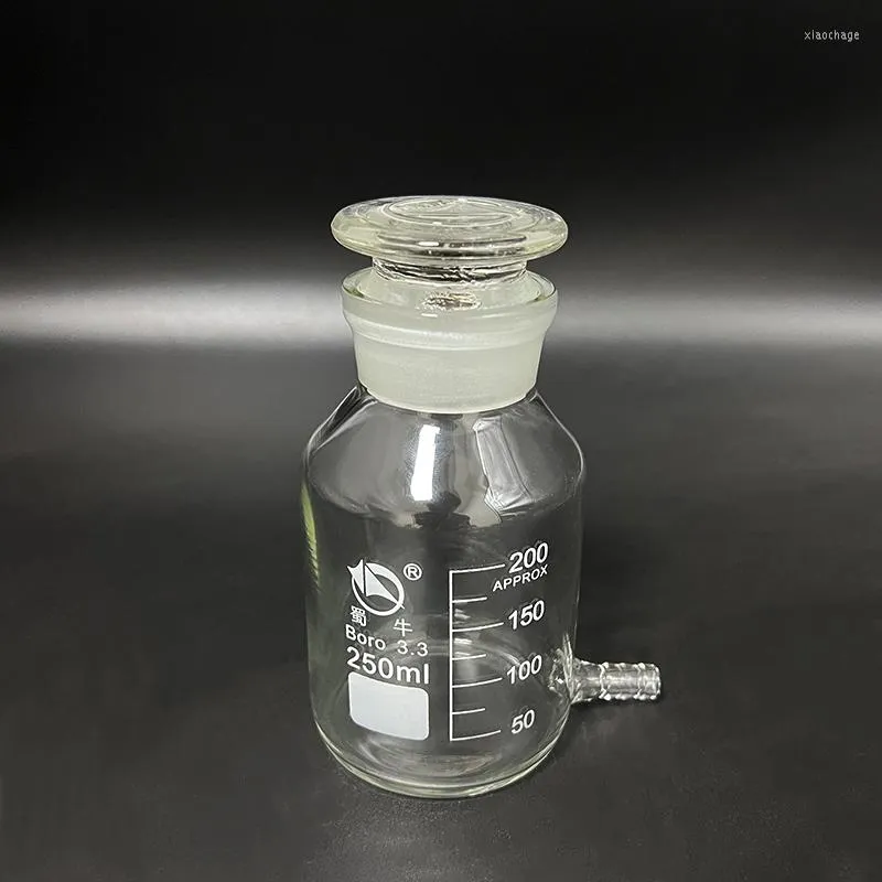 Flacon de réactif Tube inférieur à col large Transparent Boro. 3.3 Aspirateur de laboratoire en verre