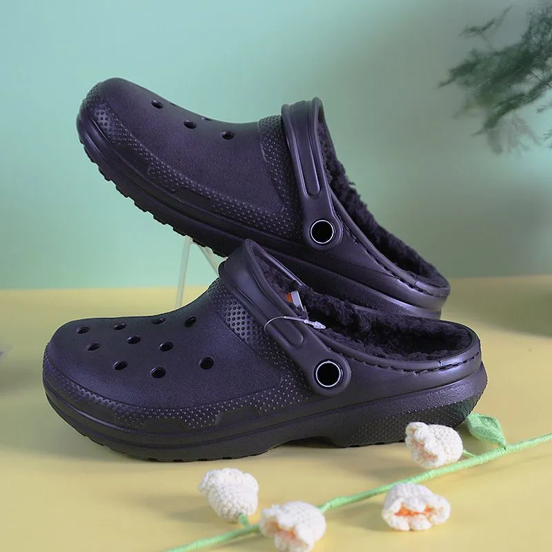 Croc Sandals Classic Baya Lined Clog Fuzz Strap Designer Sandal