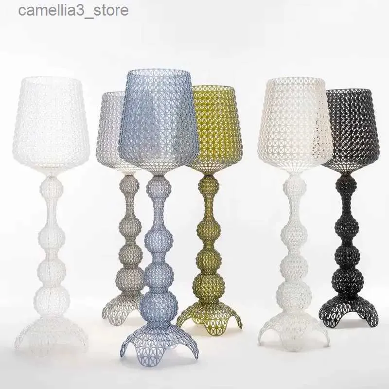 Lâmpadas de mesa Itália Design Kartell Kabuki Candeeiros de mesa Acrílico Luzes de mesa Art Decor LED Luz de pé Sala de estar Quarto Oco Luz de chão Q231104