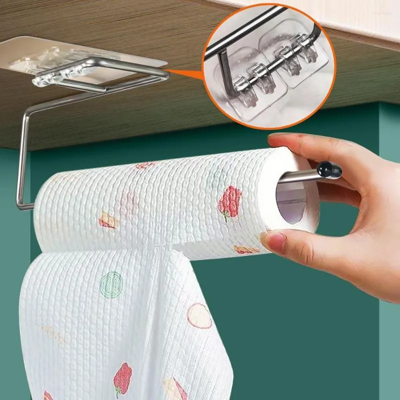 Hooks Accessoires Keuken Stand Hangende toiletpapier Holder Rollrek Huisopslagrekken badkamer handdoek