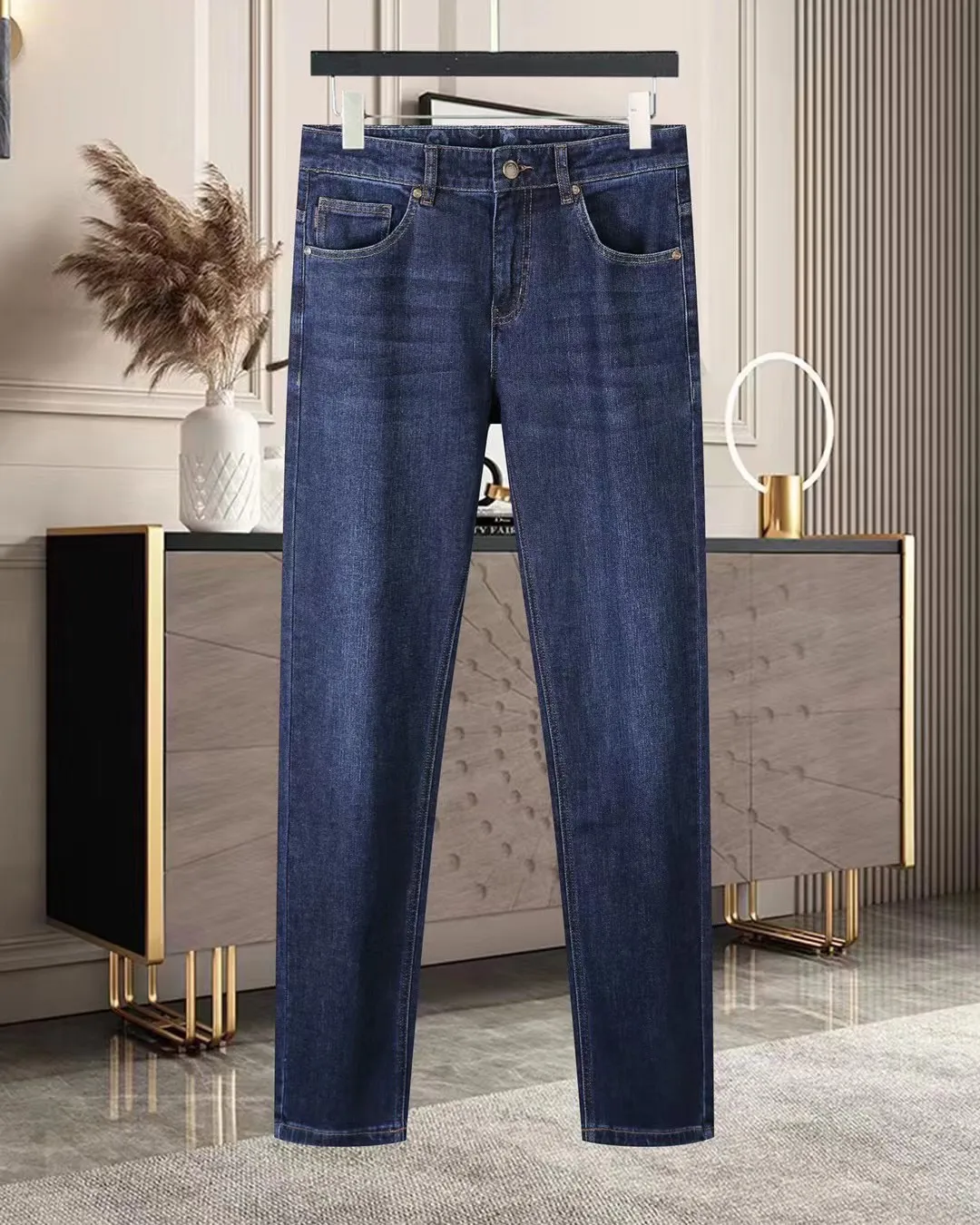 Jeans da uomo donna pantaloni firmati Sport Lettera jacquard lettera modello etichetta Jeans Primavera estate Pantaloni casual Designer Hip Hop blu Taglia 29-40