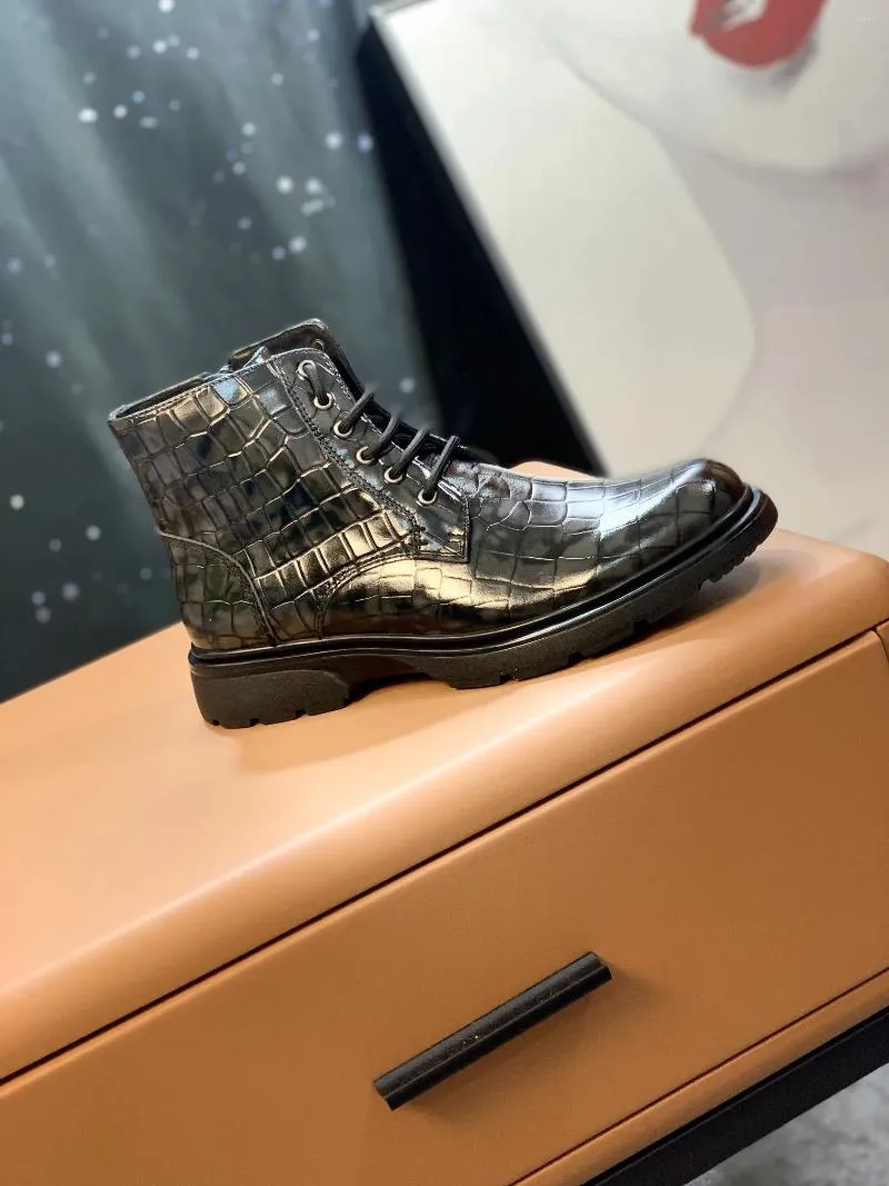 Crocodile steel online toe boots