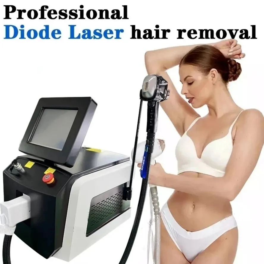 Лучший 3000 Вт 808 нм диодный лазер RF Машина для удаления волос Ice Platinum 755 808 1064