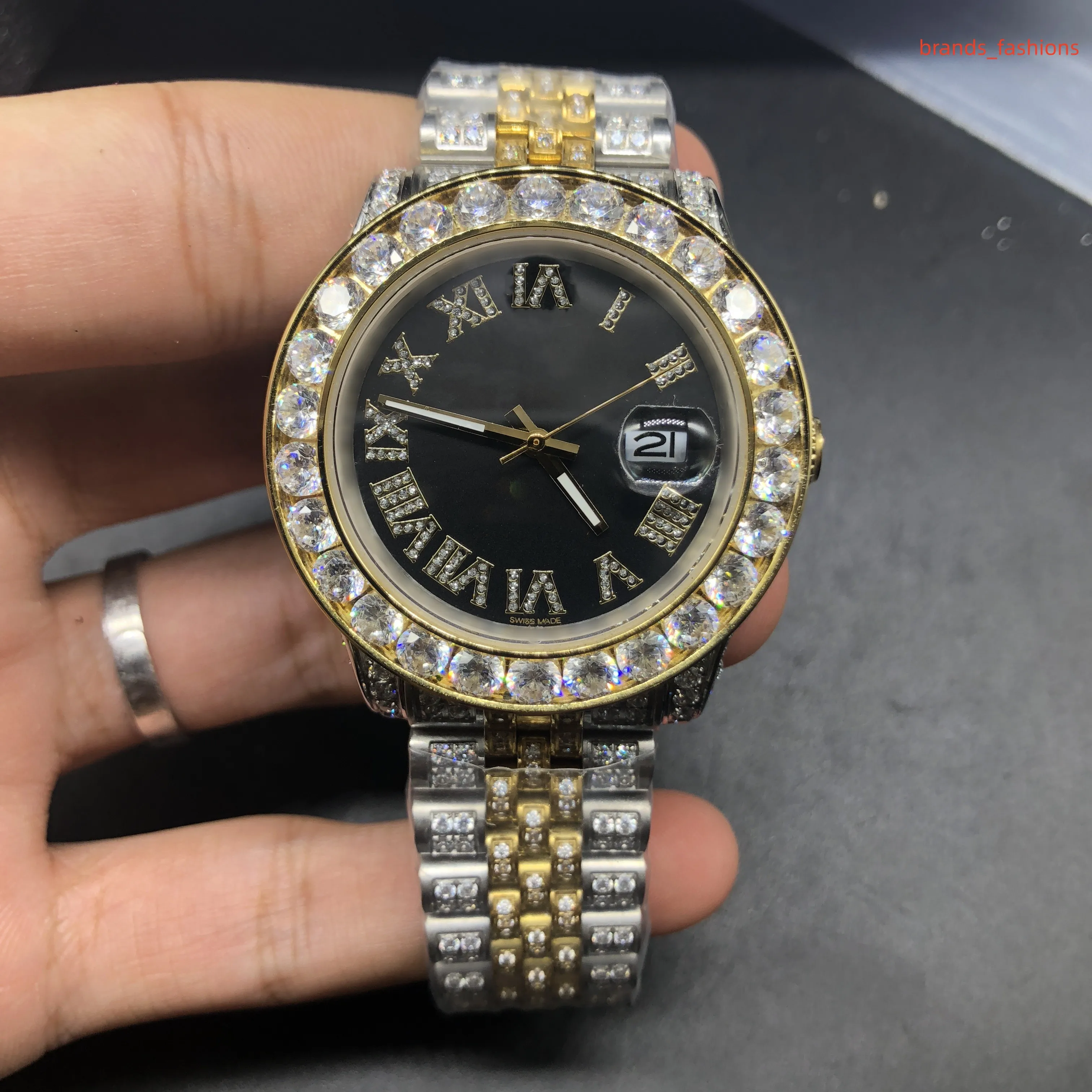 Классическая горячая продажа мужской бриллиантовые часы CZ Diamond Watch