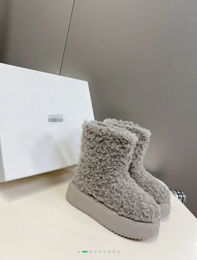 UG2023Automne et hiver bottes de neige à fond épais femme botte mouton roulé laine bottes de neige à fond épais désert botte fille cadeau de noël simbakids