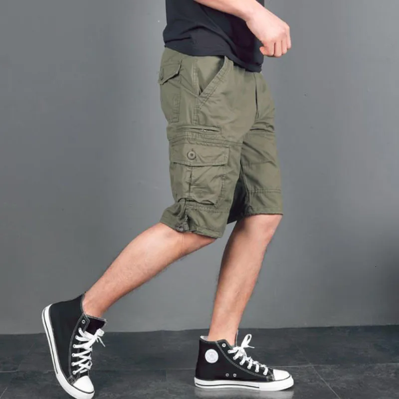 Shorts pour hommes Shorts cargo d'été pour hommes Shorts tactiques de style militaire Vêtements de marque pour hommes Coton Loose Work Shorts décontractés 230403