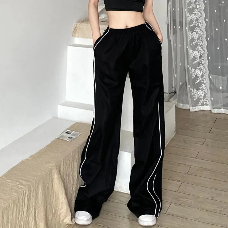 Pantalon femme printemps automne taille élastique femme pantalon de survêtement Streetwear décontracté ample américain rétro pantalon