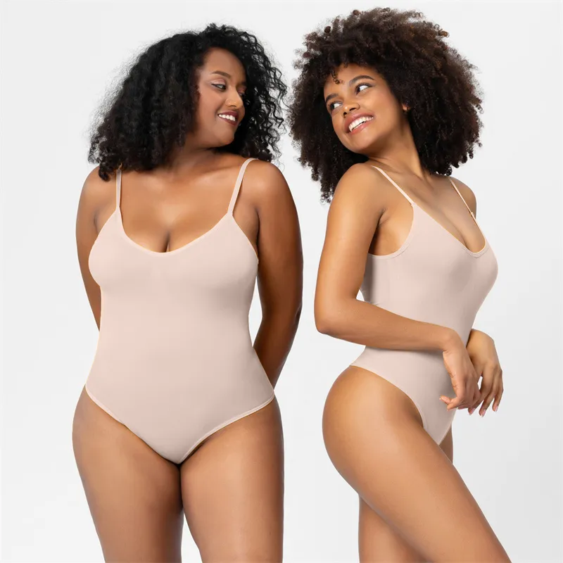 Seamless Waist Tummy Control Bodysuit For Women Sculpting Skim