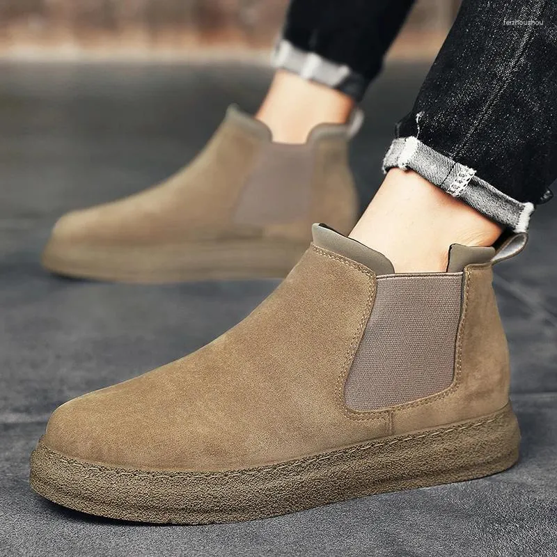 Boots 2023 Male Ankle Casual Comfortable Round Head Man Autumn Winter Style Brand Shoes Men's Booties Large Size