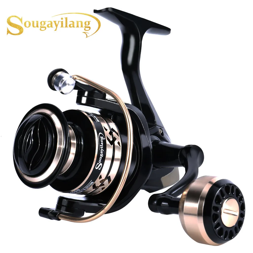 Baitcasting Reels Sougayilang Spinning Reels 8kg Max Drag Metaleva Grip 5.2 1 High Speed ​​Spinning Reel voor karper vissen Reels Carretilha de Pesca 230331