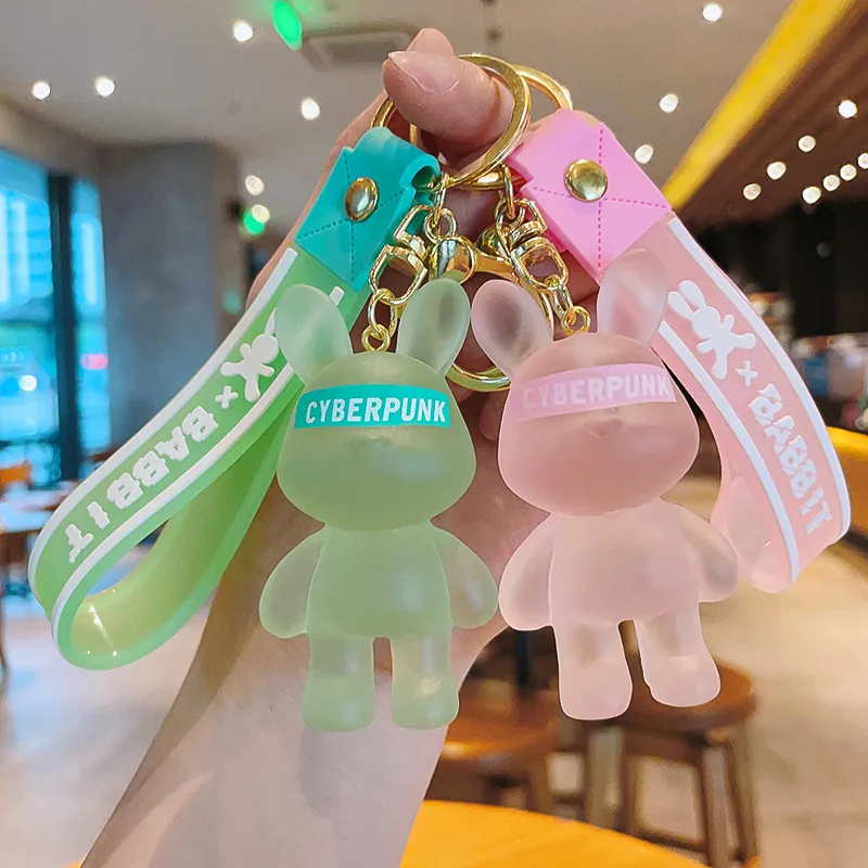 Cyberpunk Jelly Rabbit Keychain - Cute Car Keychain, Bookbag