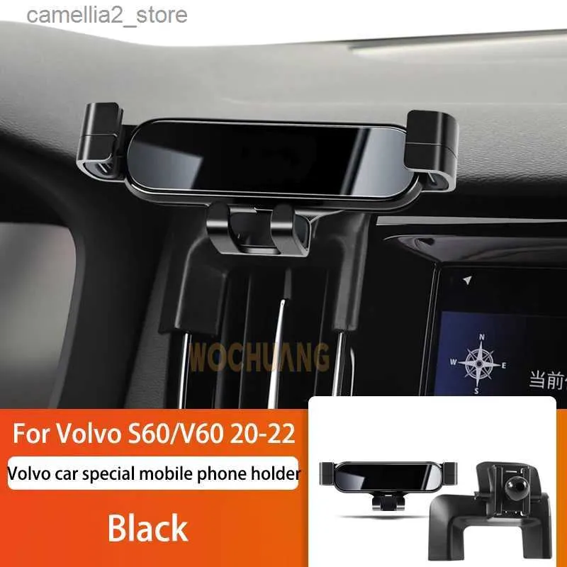 Soporte para coche Soporte para teléfono móvil para automóvil para Volvo S60 V60 2020-2022 Soporte de montaje especial GPS giratorio de 360 grados Soporte de navegación Accesorios Q231104