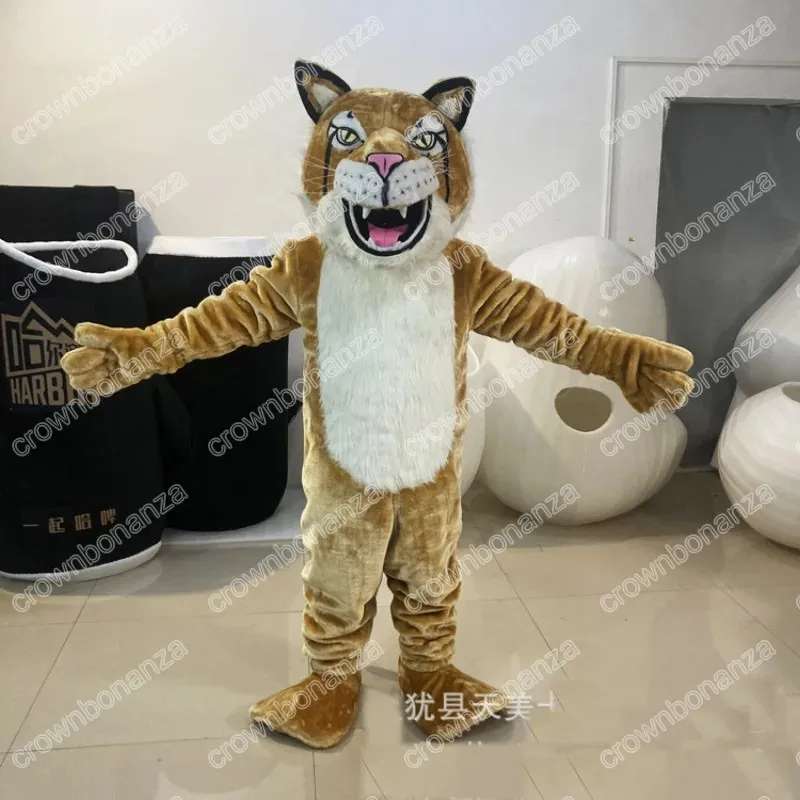 Süper Sevimli Tiger Maskot Kostümleri Cadılar Bayramı Karikatür Karakter Kıyafet Takım Xmas Açık Mekan Kıyafet Unisex Promosyon Reklam Giysileri