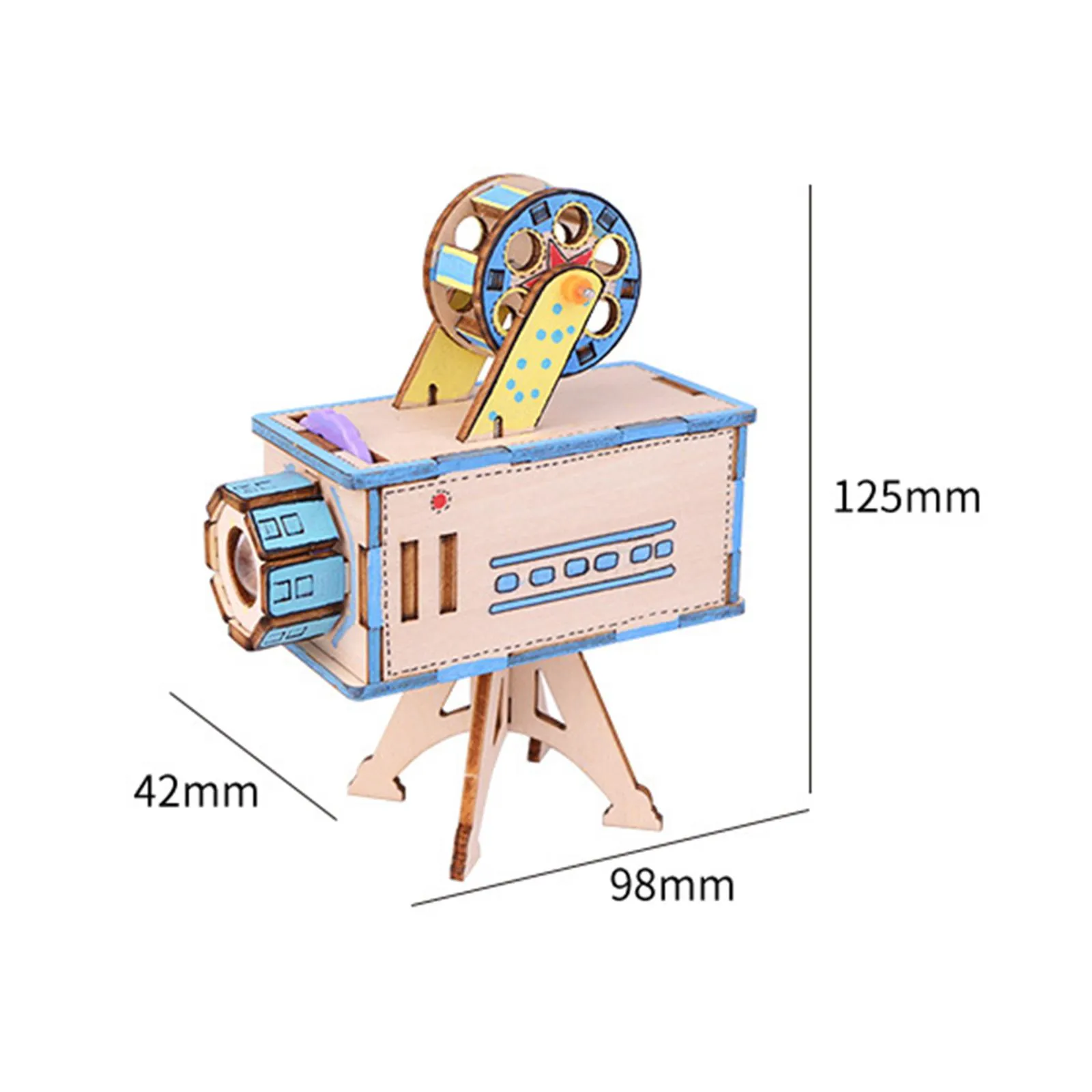 Wood Science Project Model Kit Projector 3D Building Puzzels Elektronische technologie Kleine productie voor kinderen Verjaardagsgeschenken