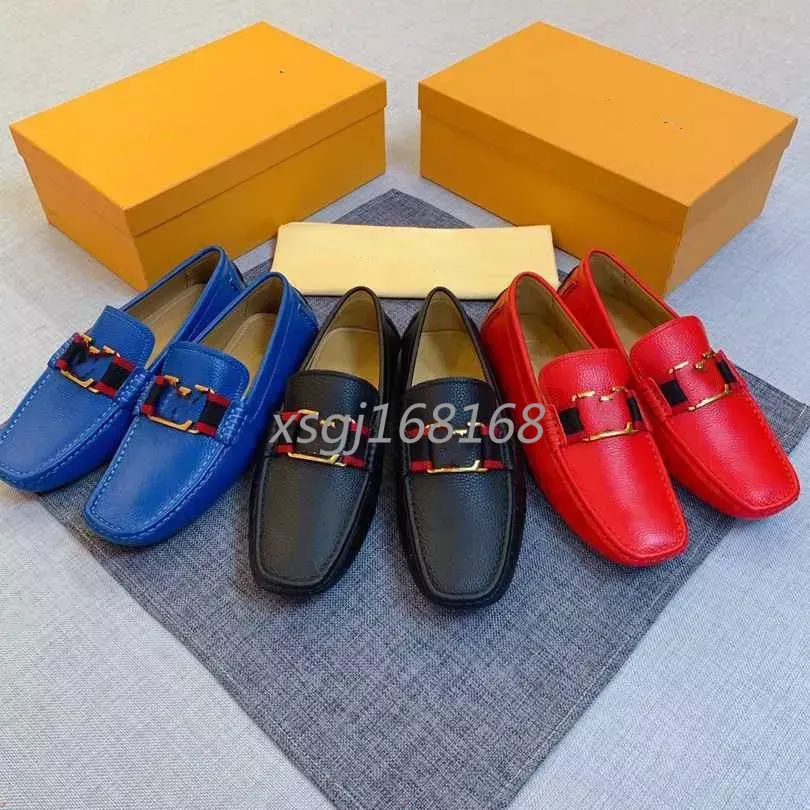 40model Men Designer Shoiders Shoes Office Wedding Walk Man Man Dress Dress Fashion Fashion Heline Handmade Business Red Black Blue Men Size 38-46