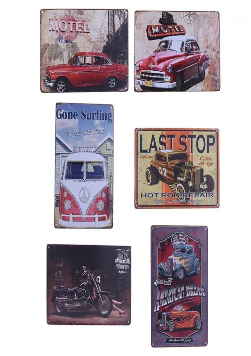 Ganzes Vintage-Metall-Blechschild, Motorrad und klassische Autos, Plakette, Poster, Bar, Pub, Club, Wand, Taverne, Garage, Heimdekoration, 6 Stile, 1 Stück 9975272