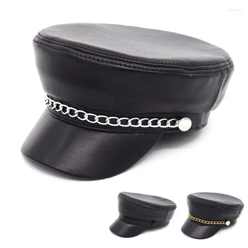 Ball Caps Adult Leather Sheepskin Cap Men's Autumn And Winter Warm Men Students Fashion Year Gift B-7146