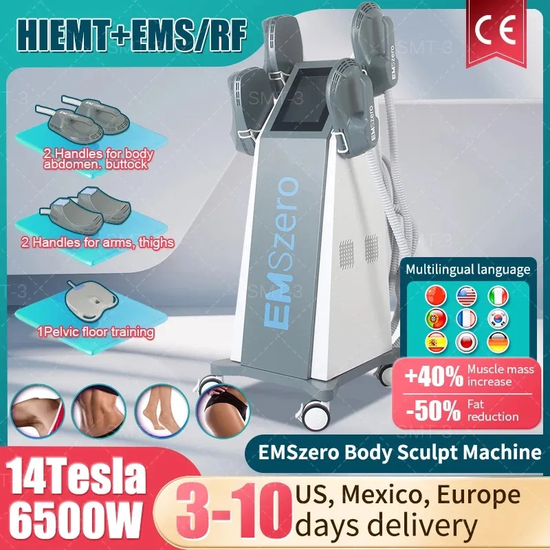 14 Tesla 6000W Articoli per la bellezza della salute Emsslim Stimolatore muscolare elettromagnetico ems scolpire Hip Lift Rimozione del grasso Neo Emszero