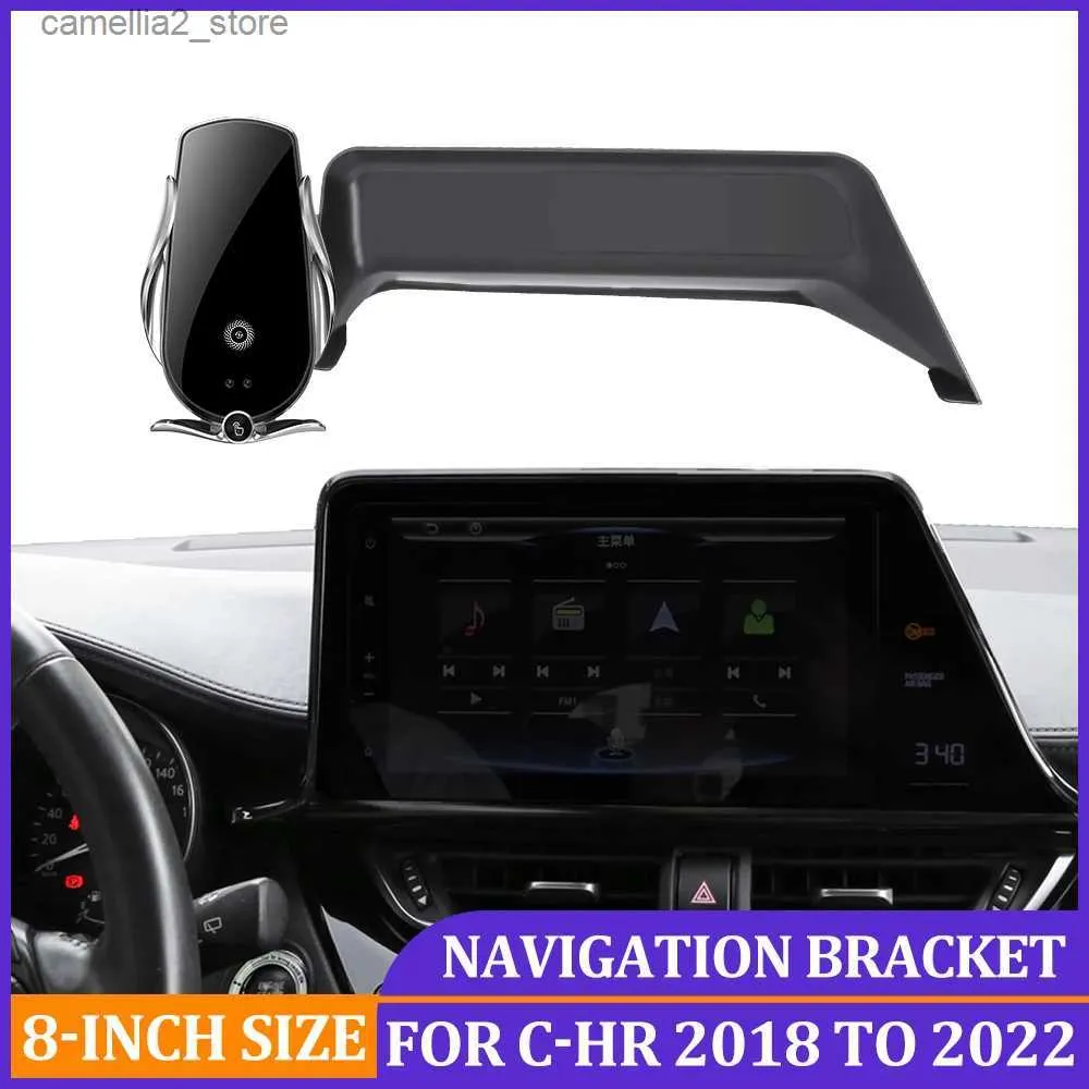 Автомобильный держатель, рамка навигационного экрана, 8-дюймовый автомобильный держатель для телефона, кронштейн для Toyota CHR 2022 2021 2020, GPS-подставка для телефона для Toyota CHR 2018 2019 Q231104