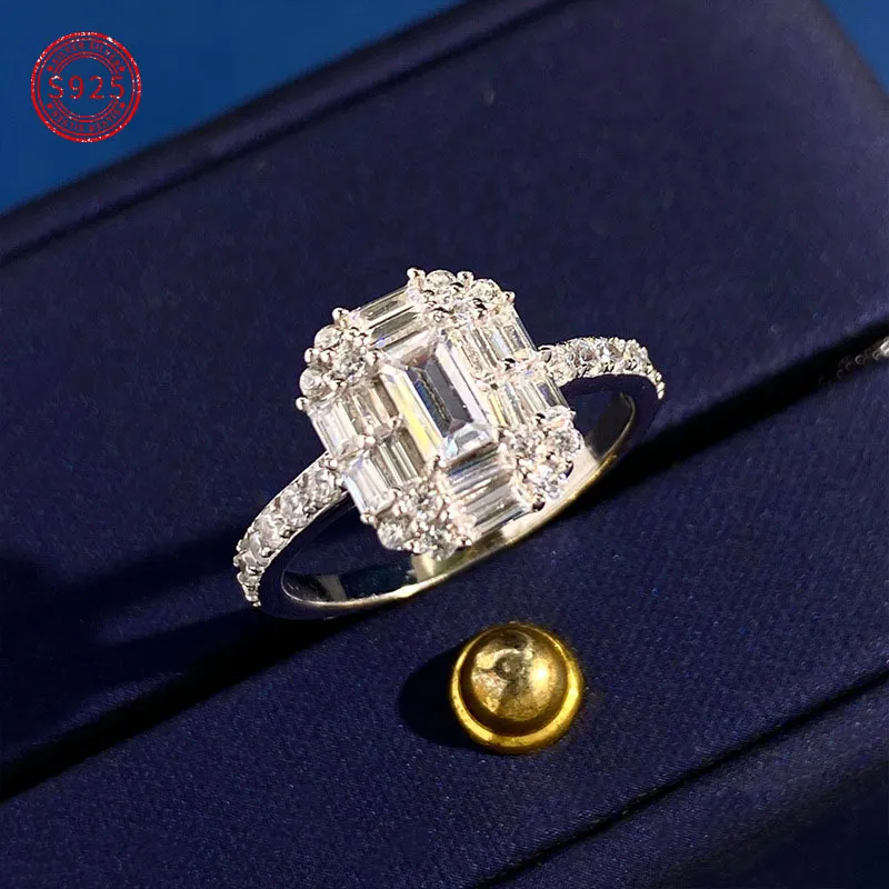 Nova moda t carta anel de casamento prata com diamantes feminino brinco pulseira anel de noivado designer jóias TR-24