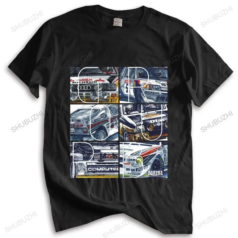 メンズTシャツ夏のTシャツShubuzhi Brand Teeshirt Men Group B Design Rally Car Tee Shirts Unisex Loose Style Tops 230403