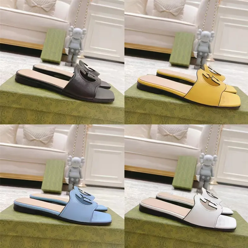 Mujeres diseñador zapatilla sandalia plana zapatos de marca de verano sandalias de playa clásicas sandel casual para mujer zapatillas de alta calidad al aire libre sandalias de cuero genuino botines