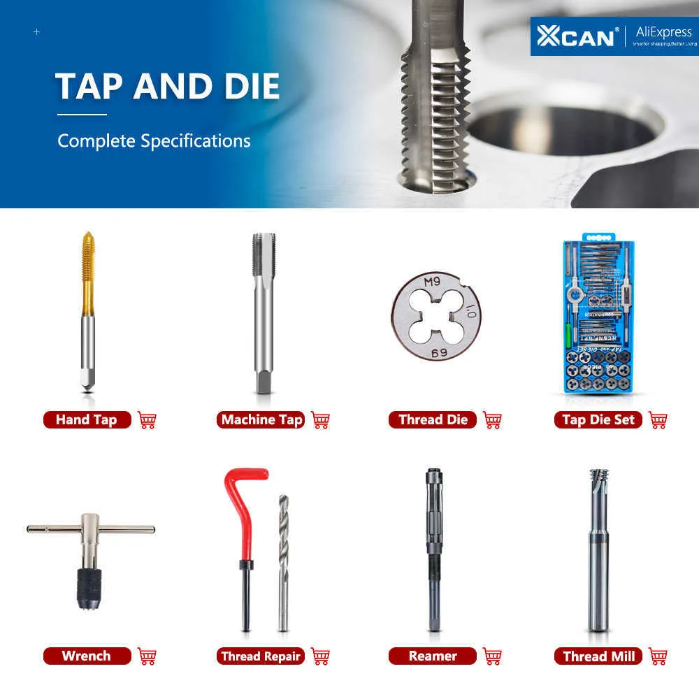 Wholesale XCAN Titanium Coated Spiral Metric Thread Tap For MM