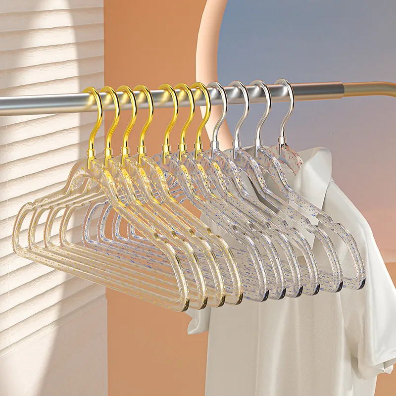 Hangers Racks 10-teiliger Acryl-Kleiderbügel Kleiderbügel zur Aufbewahrung von Kleidung Rutschfester Kleiderbügel Kleiderschrank Platzsparender Kleiderständer 230403