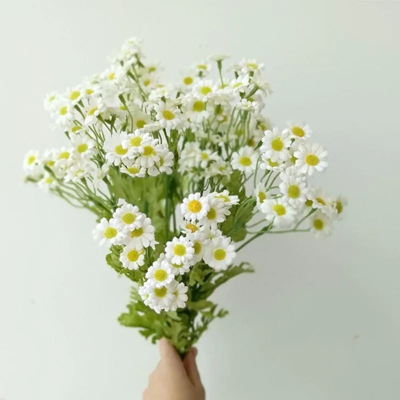 Dekorative Blumen 30 Köpfe süße Seide Gänseblümchen 54cm künstliche Sonne DIY Hochzeit Blumenstrauß Garten Home Room Tischdekoration