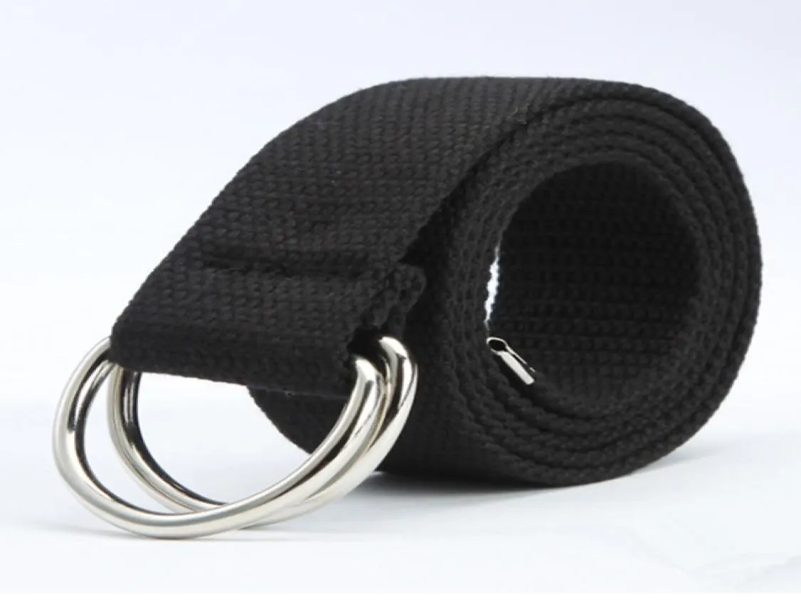 Hot Casual Unisex Canvas Fabric Belt Strap Ring Buckle Weing Waist Band Casual Jeans Belt 5 Colors Cinturones Hombre2306381