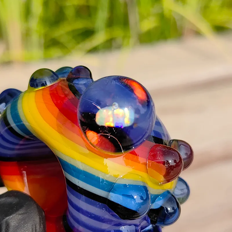 Pipe À Main En Verre De 115 Mm Pipe De Fumer Avec Art Pipes Dherbes Intemporelles 4,8 Pouces