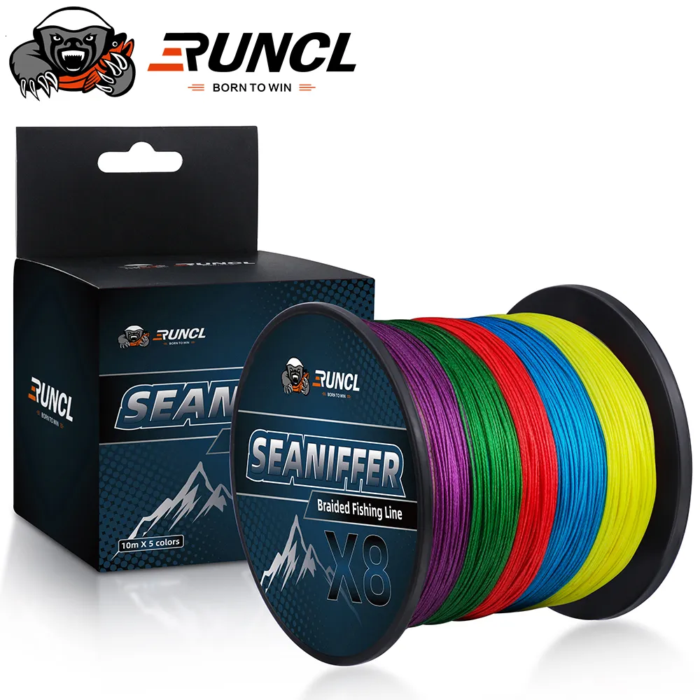Braid Line RUNCL 8 Strands Braided Fishing Line Witn Multiple Colors  300M500M1000M Strong Pull 8LB 200LB Zero Memory Zero Extension 230403 From  Nian07, $22.86