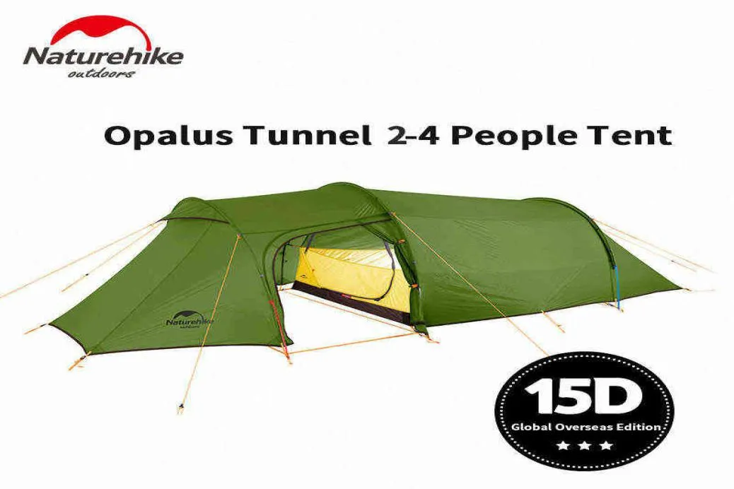 Naturhike camping tält opalus tunnel 24 personer 4 säsonger tält ultralätt vattentät 15d20d210t tyg turisttält med mat h9867820