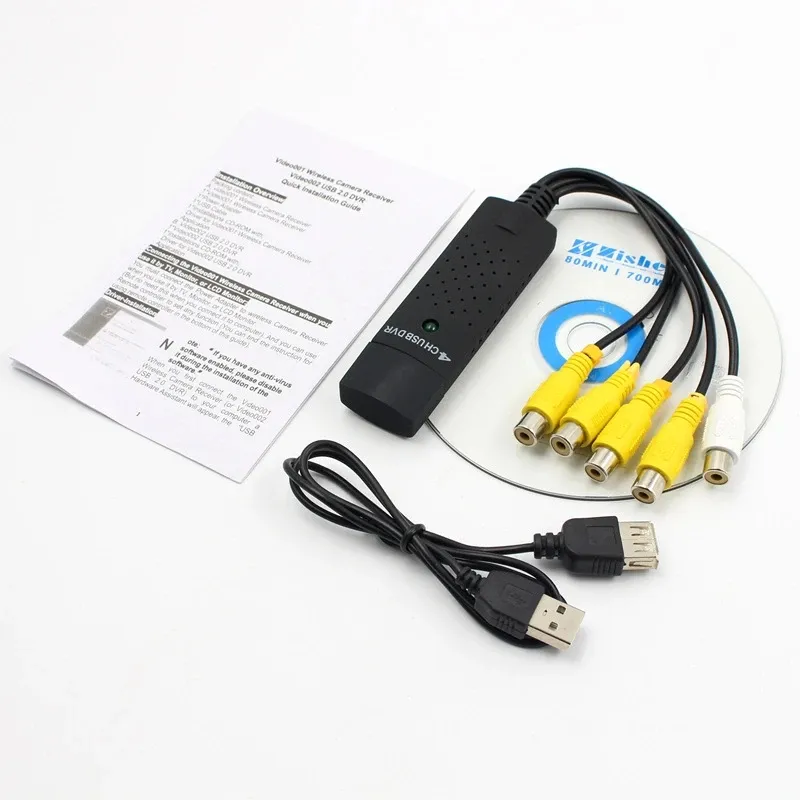 4 Channel USB Video Capture Card DVR For CCTV Camera Monitor DVD 4CH Usb Dvr Cards Board To VHS Video Recording PAL /NTSC