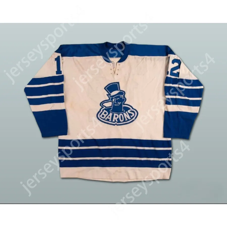 Personalizado BARRIE MEISSNER CLEVELAND BARONS HOCKEY JERSEY Top costurado S-M-L-XL-XXL-3XL-4XL-5XL-6XL