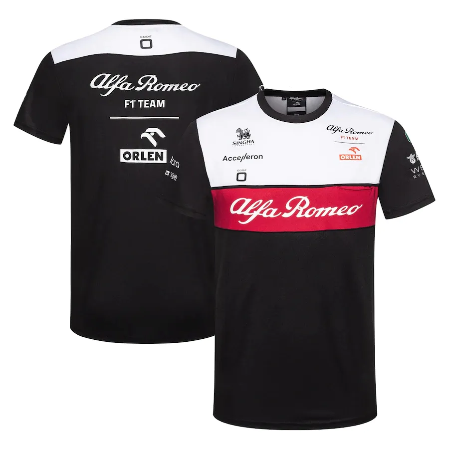 Mens Tshirts Formula One Racing Alfa Romeo Team Orlen Tshirt Summer utomhus Bekväm snabb torr kortärmad sport topp 230403