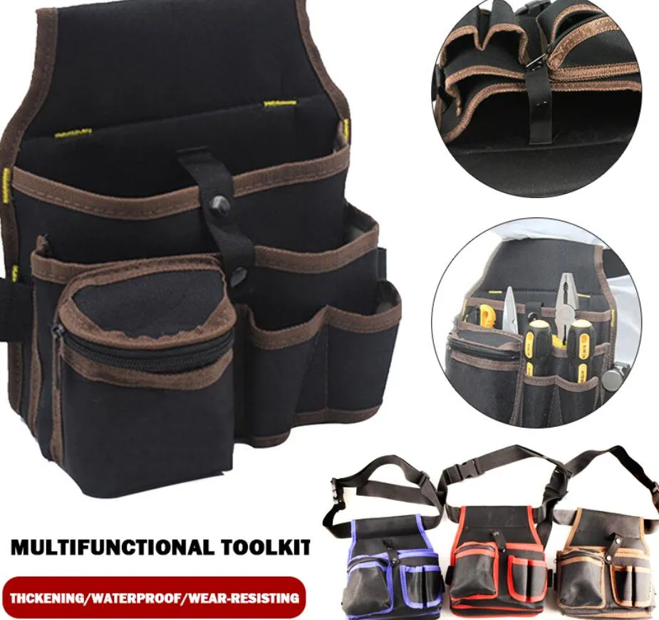  Bolsa de herramientas portátil, bolsa de herramientas portátil  de poliéster 600D, bolsa de herramientas para electricista, diseño de  cremallera, bolsa de herramientas portátil pequeña bolsa de almacenamiento  (rojo) : Herramientas y