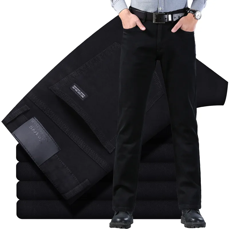 Męskie dżinsy dżinsowe dżinsowe sukienka mody proste nogi dżinsy o średniej gęstości Fibreboard Casual Street Clothing Cross Men's Owwony męskie spodnie 230403