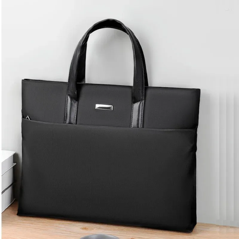 Porte-documents pour ordinateur portable d'affaires, porte-documents de haute qualité, sac à main officiel de grande capacité, étanche, noir, bleu, gris, personnalisé