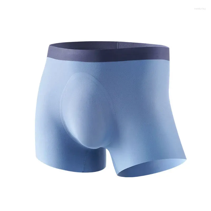 Underbyxor högkvalitativa underkläder män boxare shorts antibakteriell sömlös manlig pantie is silk undies sexig 3d påse boxershorts