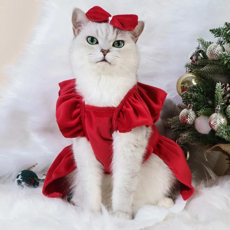 Katzenkostüme, Haustier-Weihnachtsrock, Herbst-Winter-Hundekleidung, Kleider für kleine und mittelgroße Hunde, Kleidungszubehör