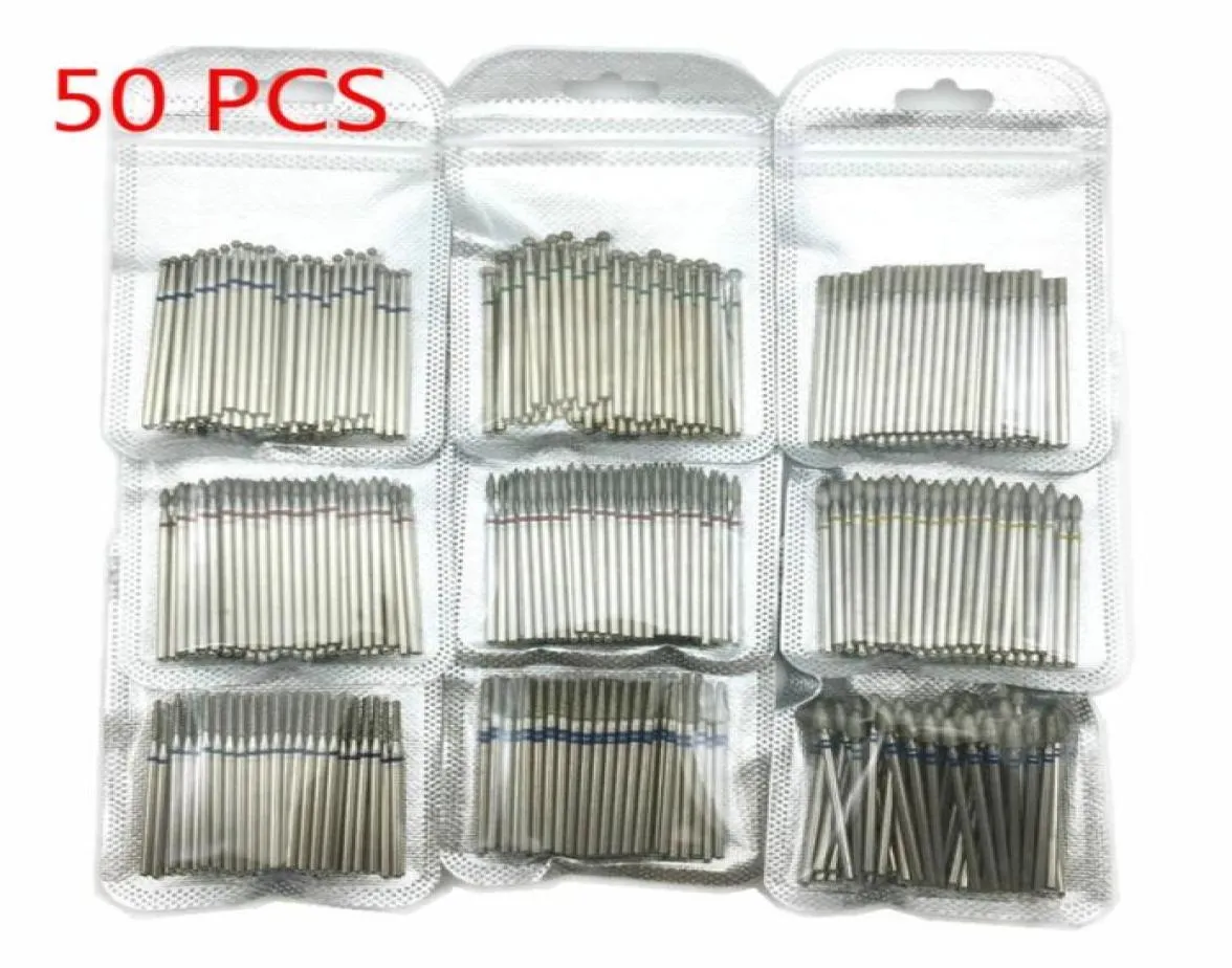 50 PCSSET Matkap Bit Seti Çiviler için Kesici Diş Elmas Taşlama Polonya Burs Laboratuvarı 235mm SHANK TAZI ARAÇLARI 2205186415079