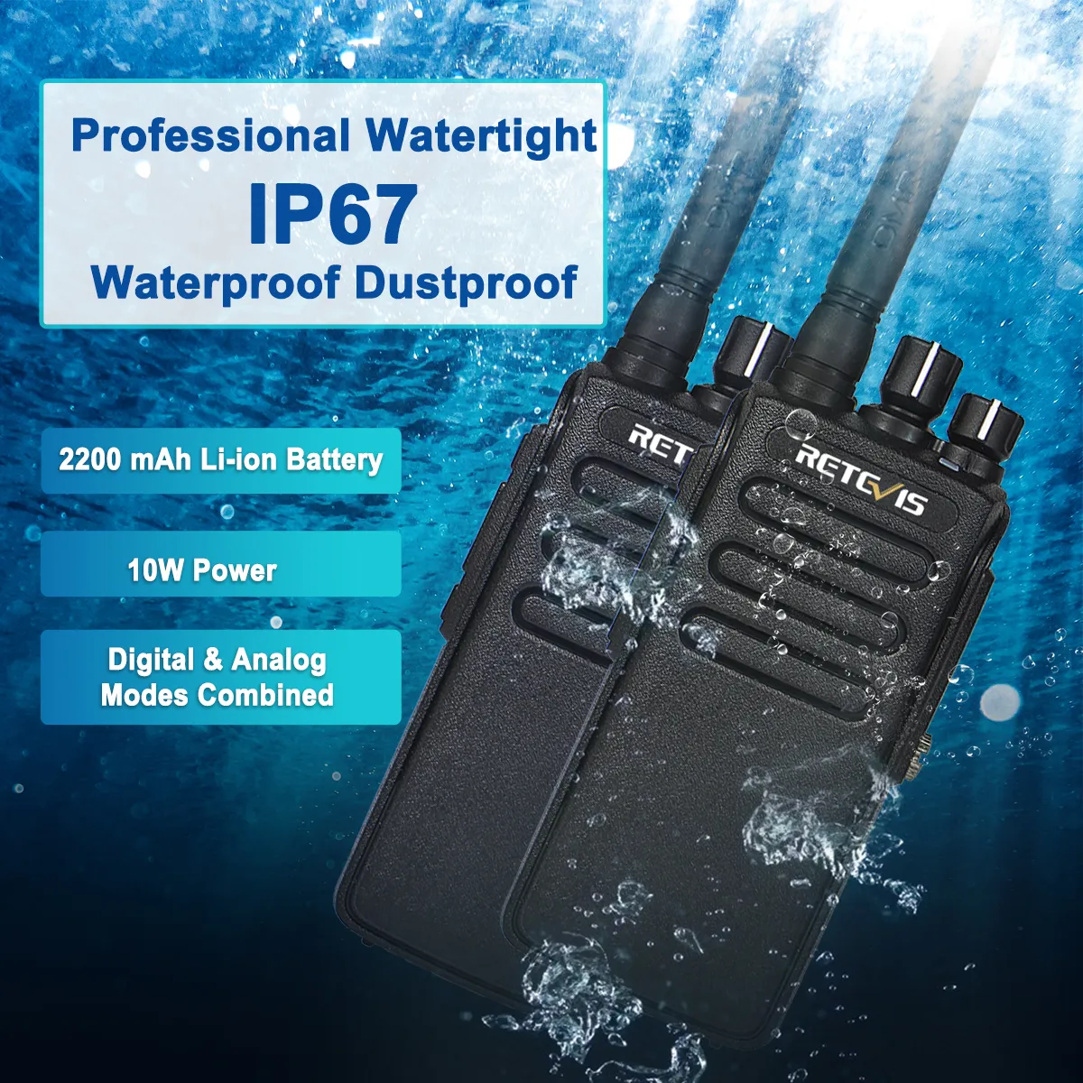 RT50 High Power IP67 Business DMR Radio