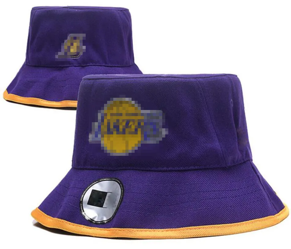 Designer LAKERS Bucket chapéus para mulheres Chicago Barrel Basquete Beisebol Pescador Stingy Brim Baldes de futebol Homens Sun Cap Barril Caps Chapéu de aba larga