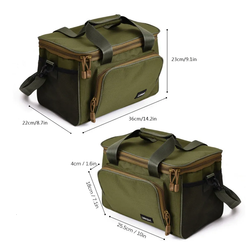 Lixada Portable Canvas Fishing Army Messenger Bag Pack With Tackle, Lure,  Reel, And Rods Multifunctional Tackle Case 230403 From Nian07, $22.9