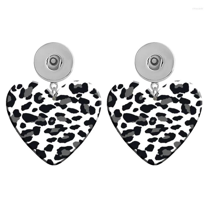 Dangle Earrings LOVE MOM Sunflower Happy Easter 12mm 18mm Snap Button Heart Acrylic Eardrop Ear Stud DIY Jewelry R1090