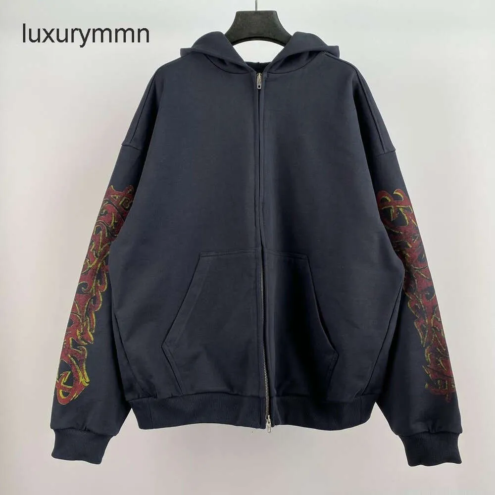 designer hoodies män hoody balencigaas mens tröja tröja paris 24ss exklusiv flamma graffiti show cardigan tröja stjärna samma stil cetl